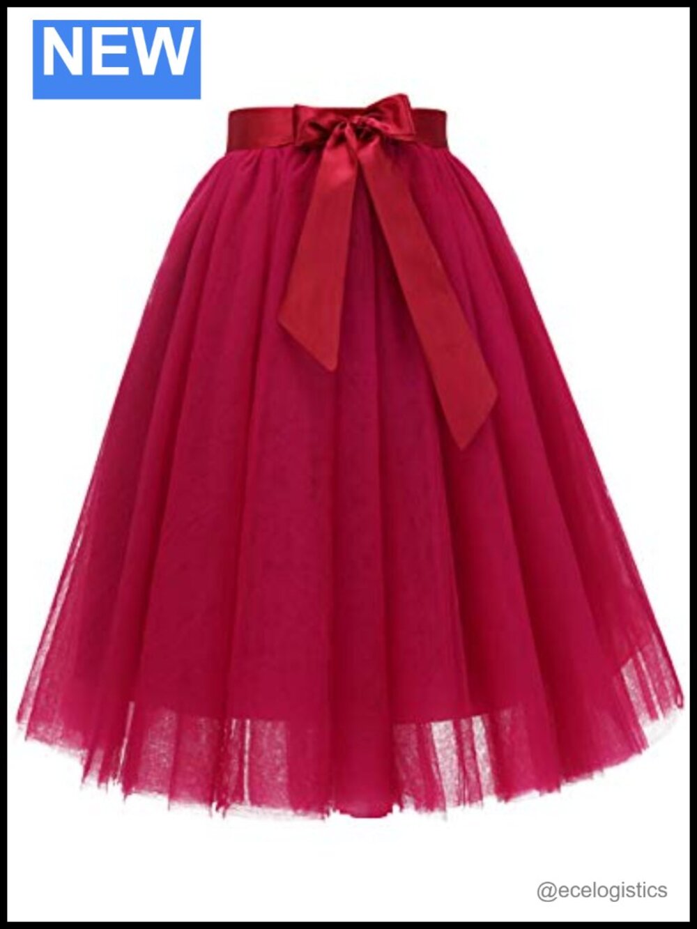 Women's Knee Length Tulle Skirt 6-Layer A-Line Wedding Party Prom